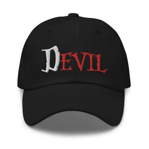 The Devil is Evil Embroidered Unstructured Baseball Cap Dad hat