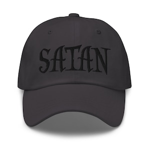 Black Satan Pure Evil Occult Embroidered Unstructured Baseball Cap Dad hat