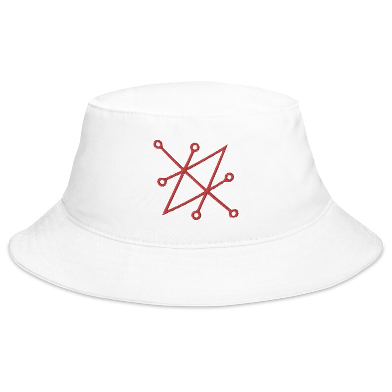 Red Sigil of Fallen Angel Azazel Embroidered Bucket Hat - Etsy