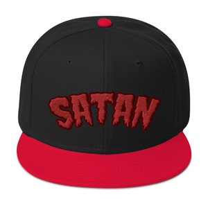 SataN Drip Okkulte Satanist Bestickte Schiebermütze Snapback Hat