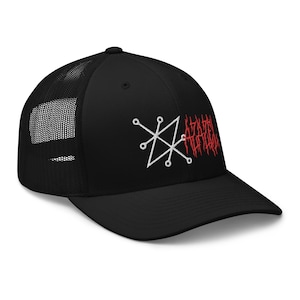 Sigil av Azazel Demon Ockult Symbol Broderad Trucker Cap Snapback