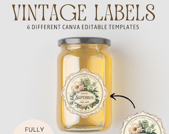 Editable Label Templates, Custom Packaging, Cosmetic Product Label Template, Custom Body Product Label, Jar Labels