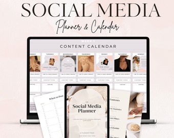Foglio di calcolo per la pianificazione dei social media, Calendario dei contenuti digitali di Google, Planner settimanale di Instagram, Planner dei contenuti mensili, Tracker dei social media