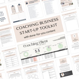 Coaching Planner Printable | Digital Life Coach Journal Pages | Wellness Worksheet Bundle | Coaching Workbook | Self Love Guide PDF