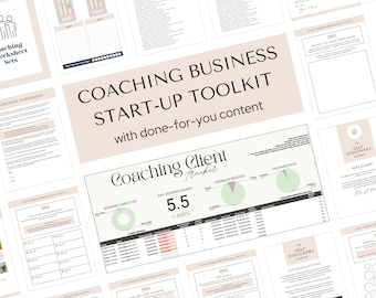 Coaching Planner Printable | Digital Life Coach Journal Pages | Wellness Worksheet Bundle | Coaching Workbook | Self Love Guide PDF