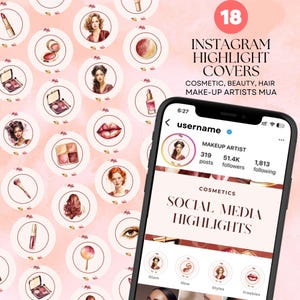 Schoonheidsspecialiste Instagram highlight covers | Sjabloon huidverzorging schoonheidsspecialiste | Skincare IG Highlight Covers | Pictogrammen met hoogtepunten voor Instagram-verhalen