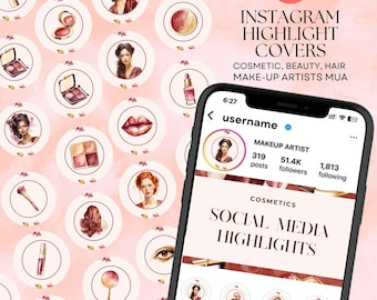 Esthetician Instagram Highlight Covers | Skincare Esthetician Template | Skincare IG Highlight Covers | Instagram Story Highlights Icons