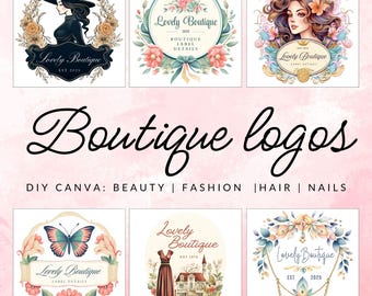 3 Logo Design Set, Logo Template, Lash Logo, Hair Logo, DIY Beauty Logo, MUA Makeup Logo, Nails Logo, Braid Logo, Premade Logo Design Custom