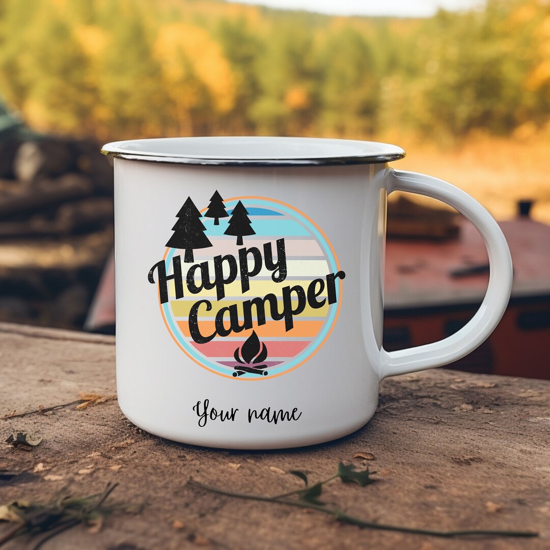 Custom Camping Mug, Happy Camper Mug 12oz, Personalized Camp Mug Etsy