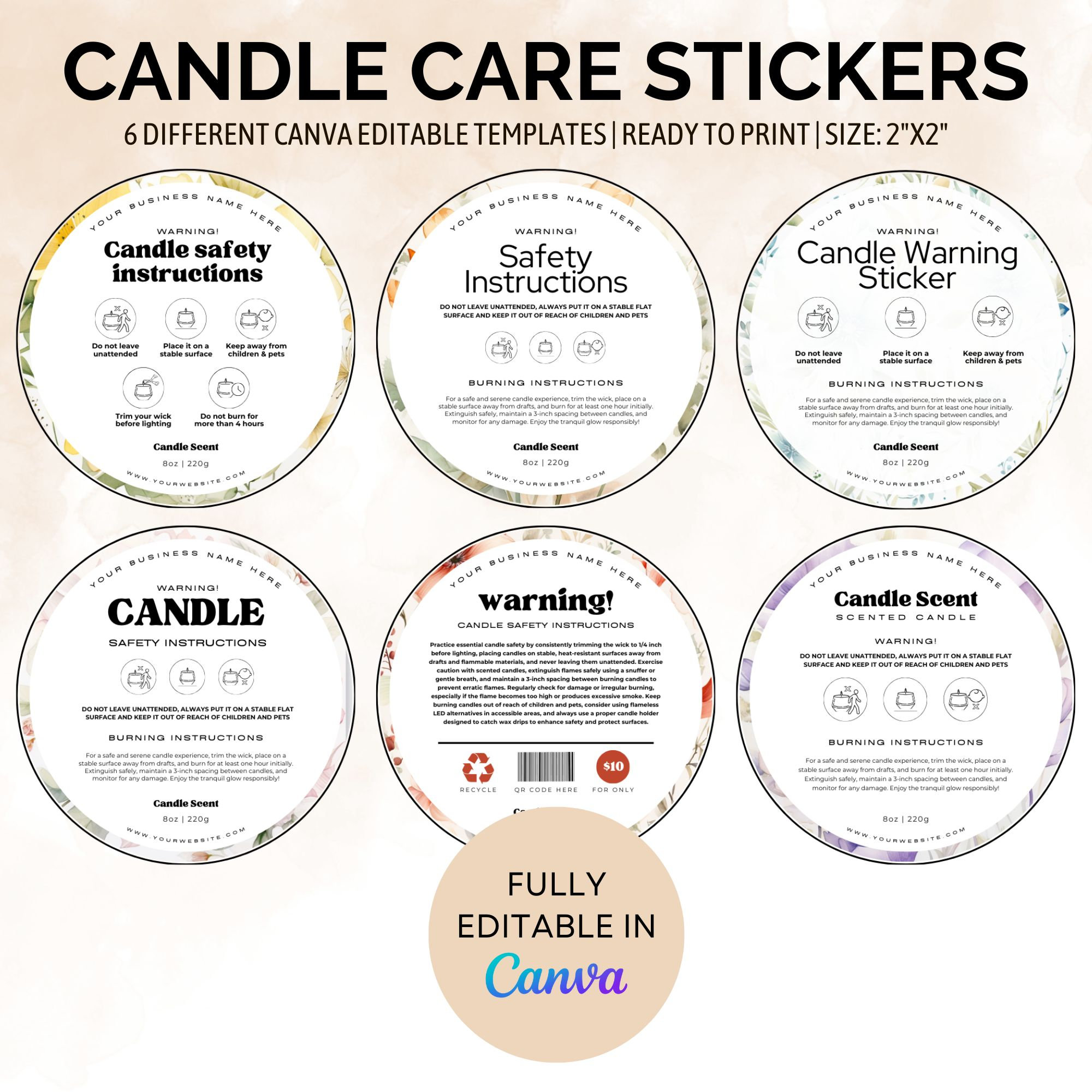 candle-warning-sticker-candle-template-custom-candle-label-candle-warning-label-candle-instructions-candle-business-etsy