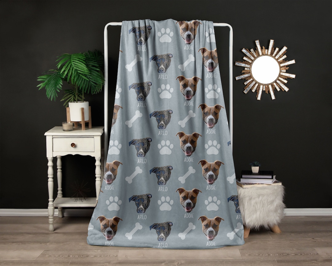 Custom Pet Blanket Using Pet Photo Name Custom Dog Blanket Personalized ...