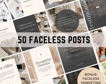 Faceless Instagram Posts Templates for Business Coaches Faceless Instagram Templates Faceless Coaching Templates Coaches Instagram Templates