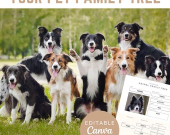 Family Tree Chart. Pedigree Chart. Genealogy Animal Family Tree Custom Family Tree History