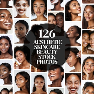 126 Aesthetic Skincare Stock Photos Social Media Beauty Instagram Canva Templates Flawless Healthy Glowing Skin AI Stock Images MRR
