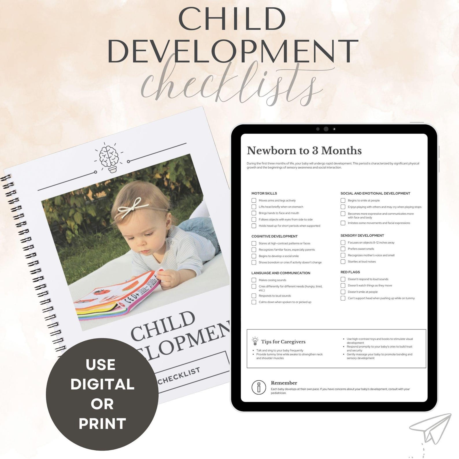 Children Development Printable Comprehensive Developmental Checklists ...