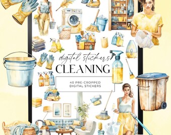 Mom Life Digital Stickers | Cleaning Stickers | Functional Stickers | Household Stickers | Goodnotes Stickers