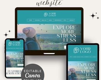 Travel Agent Canva Website Travel Website Template Travel Landing Page Travel Agency Website One Page Website Travel Website Travel Advisor