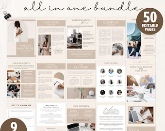 Employee Handbook Template | Training Manual Template | Employee Welcome Packet| Employee Onboarding Template | HR New Hire Onboarding