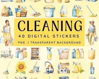 Mom Life Digital Stickers | Cleaning Stickers | Functional Stickers | Household Stickers | Goodnotes Stickers