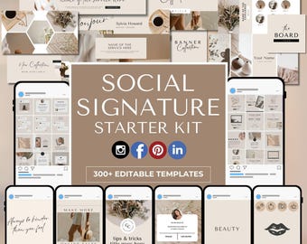 Instagram Templates, Social Media Templates, Facebook Templates, Pinterest Templates, LInkedIn, Social Media Kit, Done For You