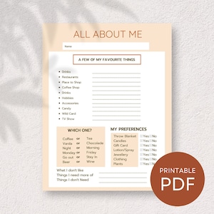 Getting To Know You Printable | Coworker Questions | All About Me Survey | Employee Favorite Things Survey | Get to Know My Team Survey