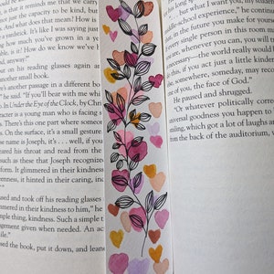 Handmade Leaves & Hearts - laminated high quality bookmarks