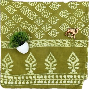 Hand Block Printed Cotton Sarong: Beach Wrap Scarf