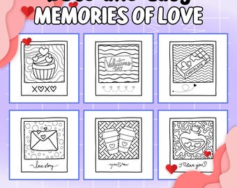 Valentine's Day Coloring Pages, Cozy Girl (Digital Download)