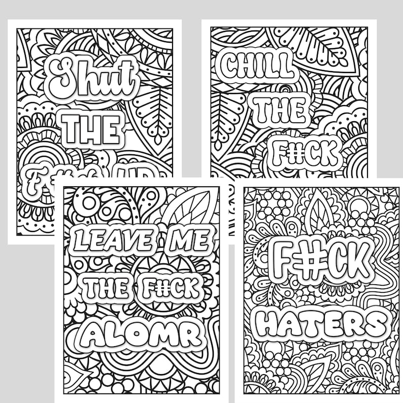 Adult Motivational Swear Words Coloring Book, Adult Inspirational Curse
