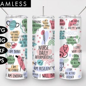 Teacher Affirmations 20 oz Skinny Tumbler Wrap Sublimation Tumbler, Bo –  Simply Perfect Designs