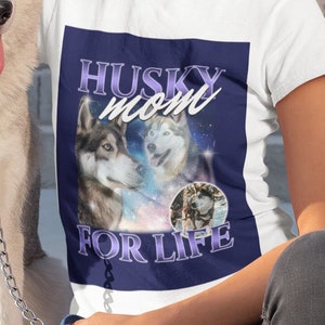 Husky Mom For Life Zwaar katoenen T-shirt