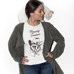 Unisex Garment-Dyed &#39;Meowdy Partner&#39; T-shirt