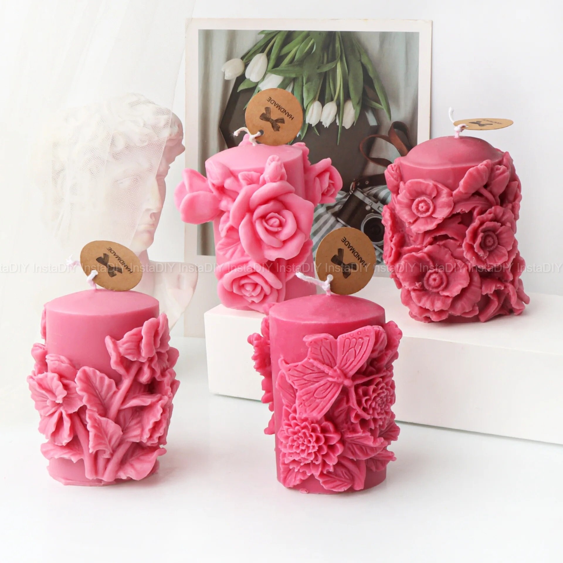 Stampo Candele Feste 3d Candele Silicone Stampi Chiusi Girl Candele Fai Da Te Craval Di Cronometro Che Produce Utensili Decorazioni La Casa Stampo Da 13,01 € | DHgate