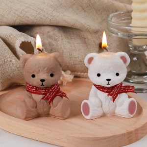 3D Bear Ice Cube Mold DIY Animal Bear Silicone Soap Candle Mould