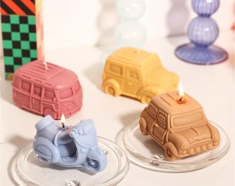 Silicone Molds for Candles DIY Vintage Retro Mini Car Scented Aromatic Candle Making Mould Home Decor