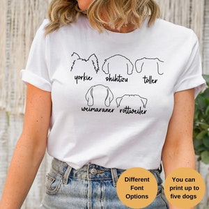 Custom Dog Ears Shirt - Custom Dog Mom T-shirt - Gift for Dog Mom Shirt - Custom Dog Dad Shirt- Gift For Her - Gift For Pet Lovers