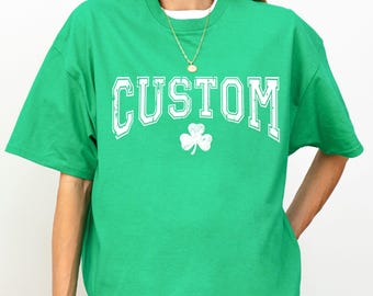 Personalized St. Patrick's Day T-Shirt: Custom Shamrock Tee