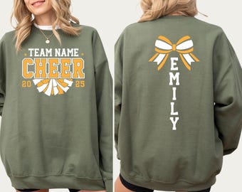 Personalized Cheer Team Sweatshirt: Custom Mascot Sweater Cheerleader Gift