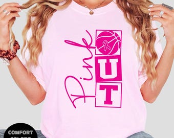 Pink Out Basketball Breast Cancer Awareness Shirt:  Together We Fight Tee