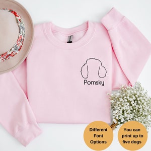 Custom Dog Ears Sweatshirt Personalized with Name -Custom  Dog Ear Shirt for Dog Mom and Dad - Gift For Her - Gift For Pet Lovers