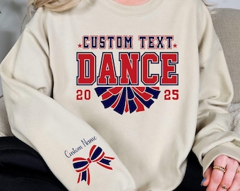 Custom Dance Team Sweatshirt: Personalized Cheerleader Gift