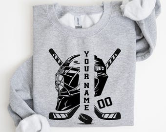 Personalized Hockey Sweatshirt: Custom Name & Number, Team Colors