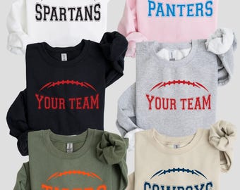 Custom Mascot Retro Sweatshirt: School Spirit Wear Cheer Team Mascot Hoodie for Homecoming