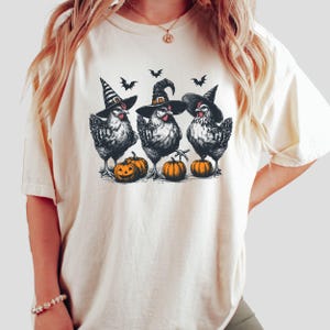 halloween theme witches chicken shirt