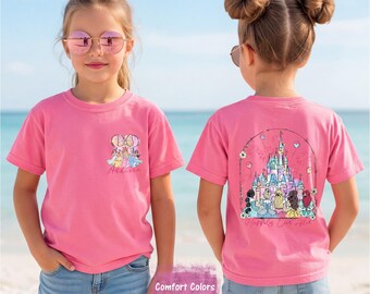 Disney Princess Shirt, Custom Name Castle Comfort Colors Tee, Happily Ever After Trip Outfit