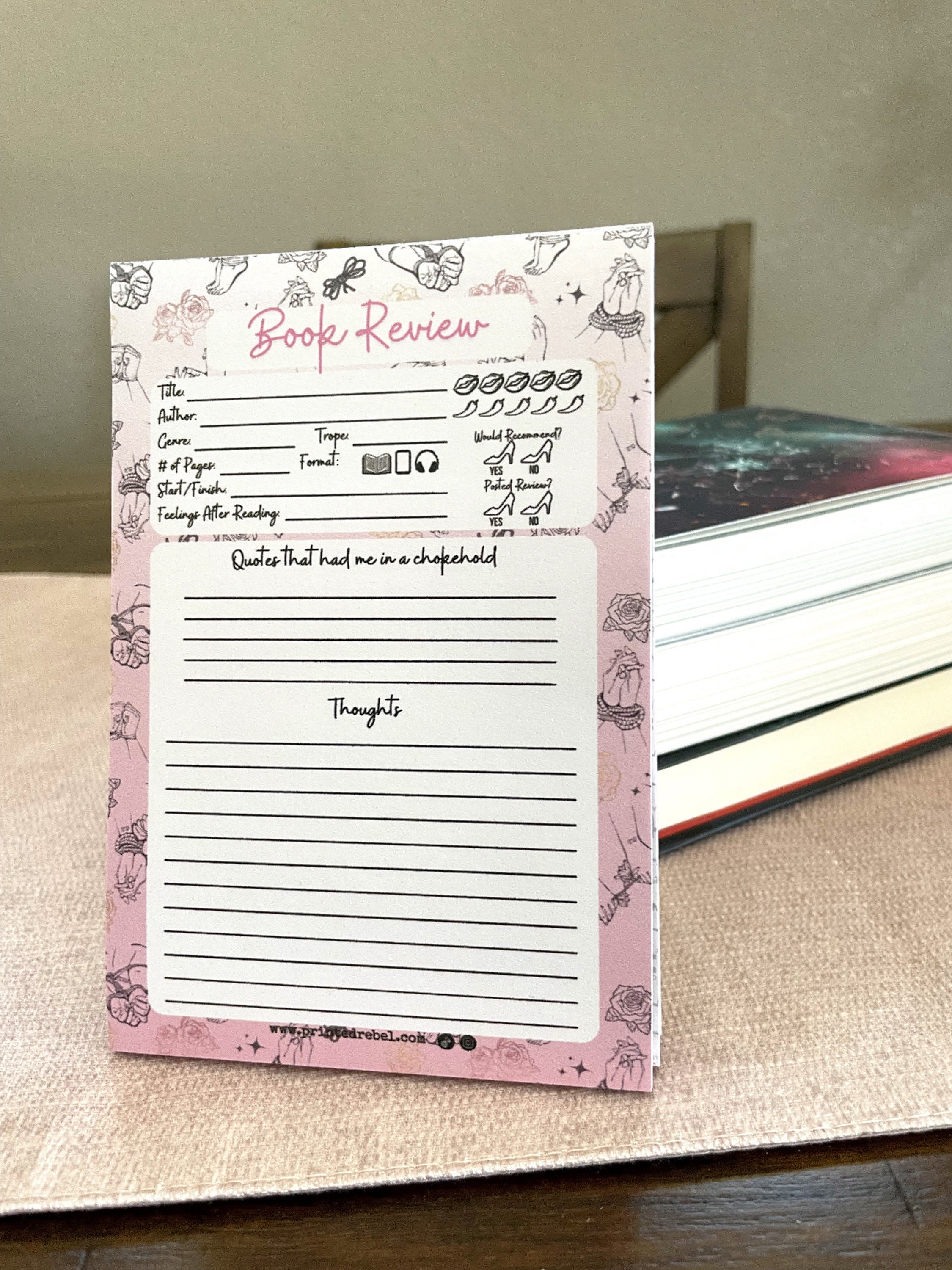 Personalised Book Journal Reading Journal Book Tracker Book Rating Journal  Book Review Journal Gifts for Book Lovers 