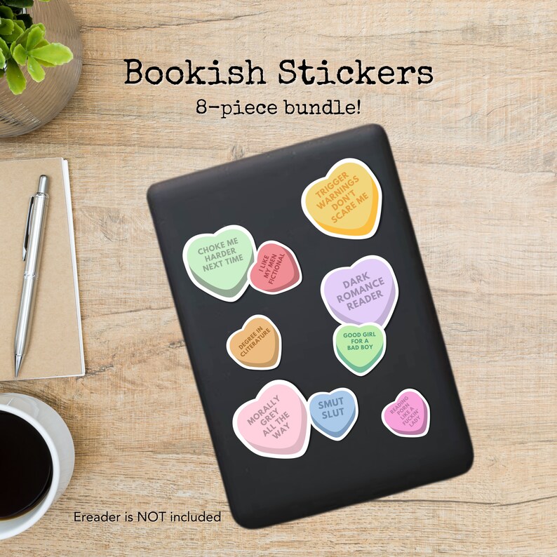 Smut Candy Heart Sticker Bundle for Book Readers for Ereader
