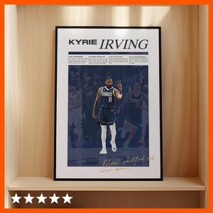 Kyrie Irving Poster: Brooklyn Nets Magazine Style (Digital Download)