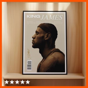 Lebron James Inspired Poster, Newspaper Inspired Poster, Magazine Inspired Poster, Cavs Poster, Basketball Poster, Sports Poster
