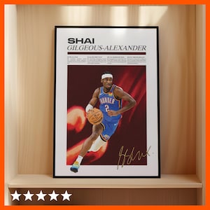 Shai Gilgeous-Alexander Poster: Magazin Inspiriert OKC Print (Digitaler Download)
